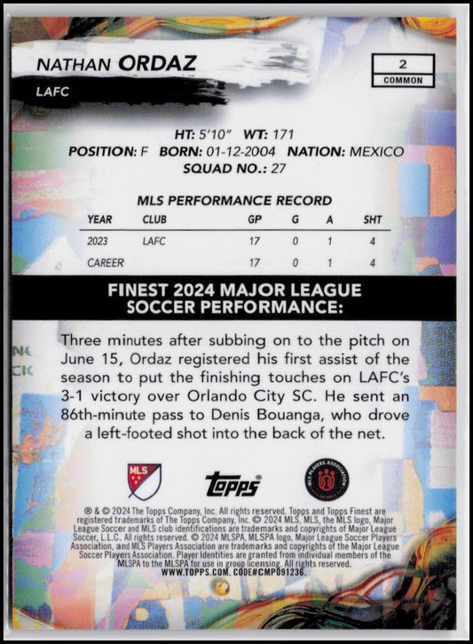 2024 Finest MLS #2 Nathan Ordaz