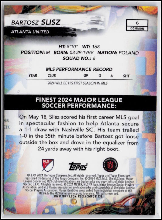 2024 Finest MLS #6 Bartosz Slisz