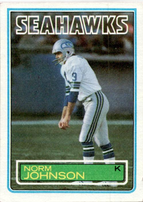 1983 Topps #388 Norm Johnson Rookie Seattle Seahawks