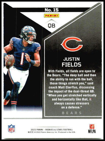 2022 Panini Rookies & Stars #15 Justin Fields Chicago Bears