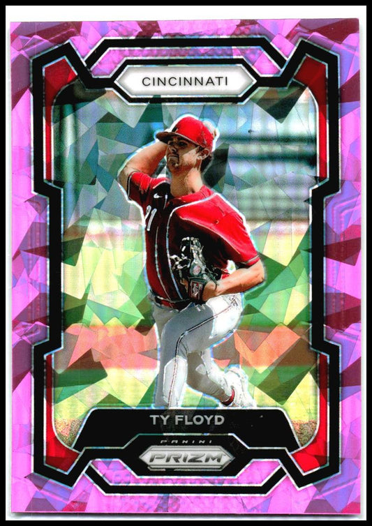 2024 Panini Prizm Pink Ice Prizms #143 Ty Floyd Cincinnati Reds