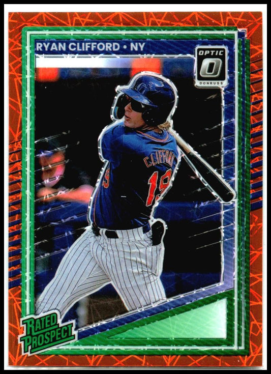 2025 Donruss Optic Orange Velocity #198 Ryan Clifford New York Mets