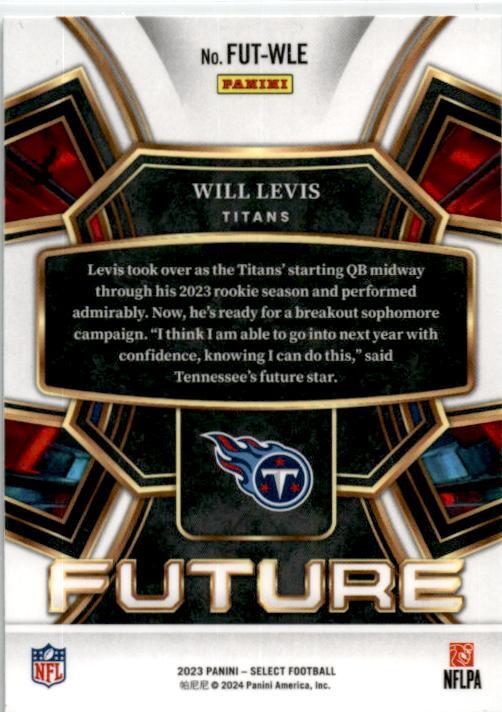 2023 Panini Select Select Future #FUT-WLE Will Levis Tennessee Titans