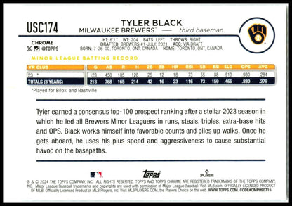 2024 Topps Chrome Update X-Fractors #USC174 Tyler Black Milwaukee Brewers