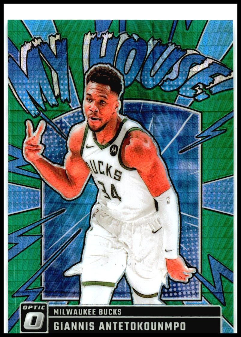 2024-25 Donruss Optic My House Hyper Green #5 Giannis Antetokounmpo Bucks