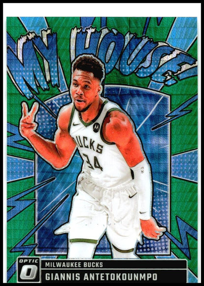 2024-25 Donruss Optic My House Hyper Green #5 Giannis Antetokounmpo Bucks