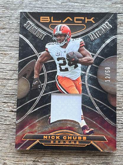 2023 Black Starlight Material #SM-NC Nick Chubb  /50 Browns