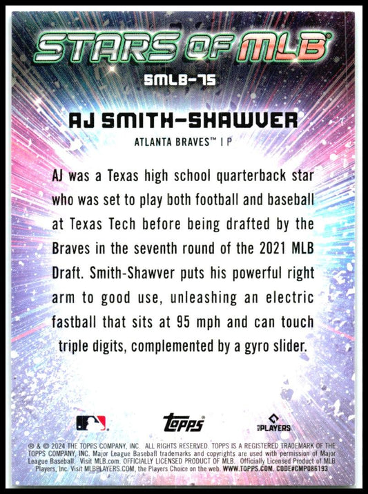 2024 Topps Update Stars of MLB #SMLB-75 AJ Smith-Shawver Atlanta Braves