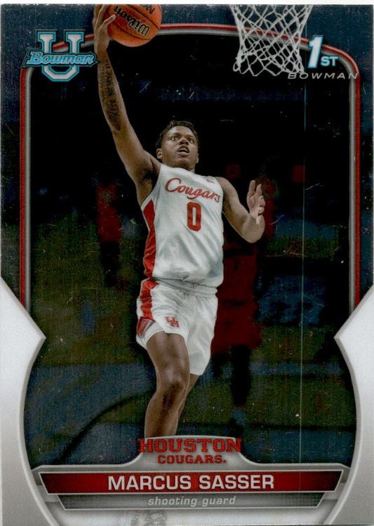 2022-23 Bowman University Chrome #93 Marcus Sasser Detroit Pistons / Cougars