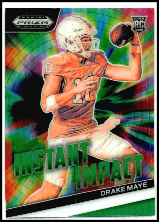 2024 Panini Prizm Draft Picks Instant Impact Green #II-DM Drake Maye New England