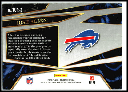 2022 Panini Select Turbocharged #TUR-3 Josh Allen Buffalo Bills