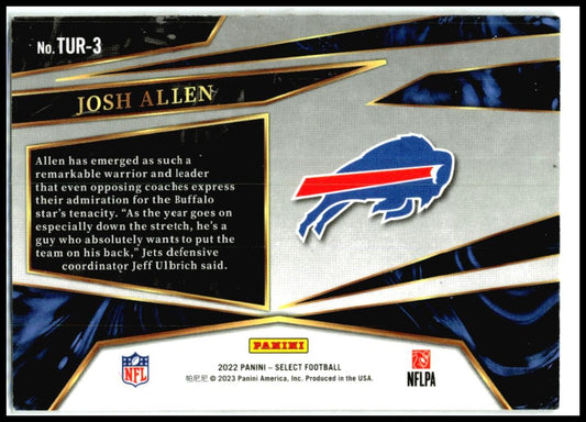 2022 Panini Select Turbocharged #TUR-3 Josh Allen Buffalo Bills