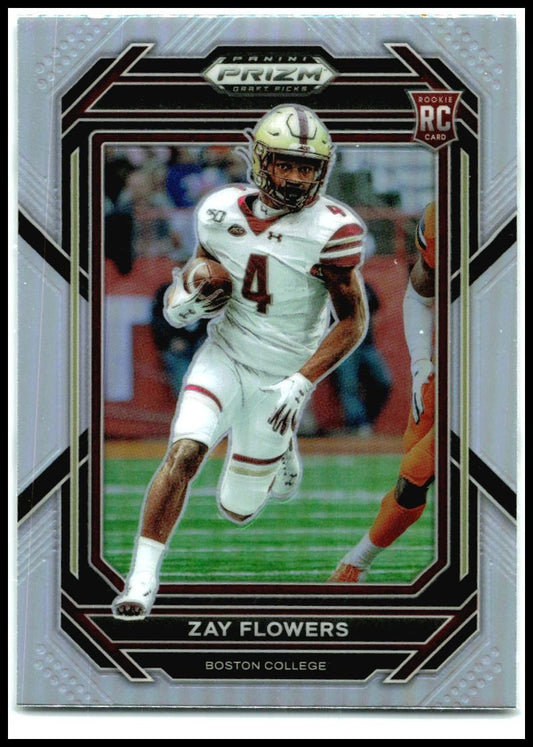 2023 Panini Prizm Draft Picks Prizms Silver #143 Zay Flowers Ravens