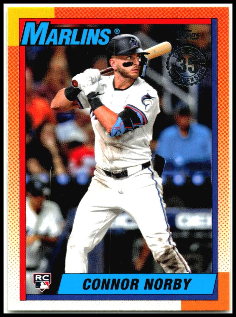 2025 Topps 1990 Topps 35th Anniversary #T90-33 Connor Norby Miami Marlins