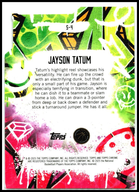2024-25 Finest Showstoppers #S-4 Jayson Tatum Boston Celtics