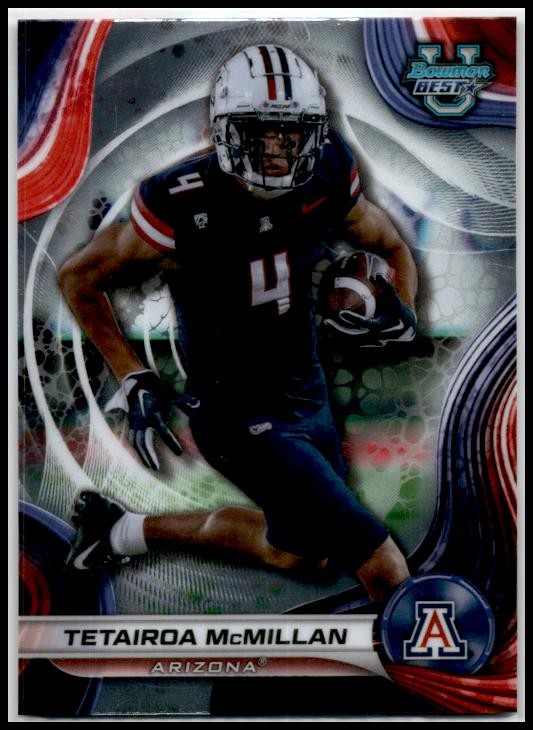 2024 Bowman University Best #30 Tetairoa McMillan Arizona Wildcats