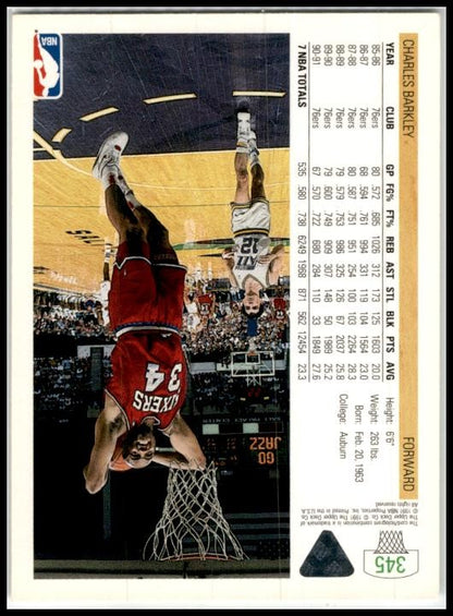 1991-92 Upper Deck #345 Charles Barkley Philadelphia 76ers