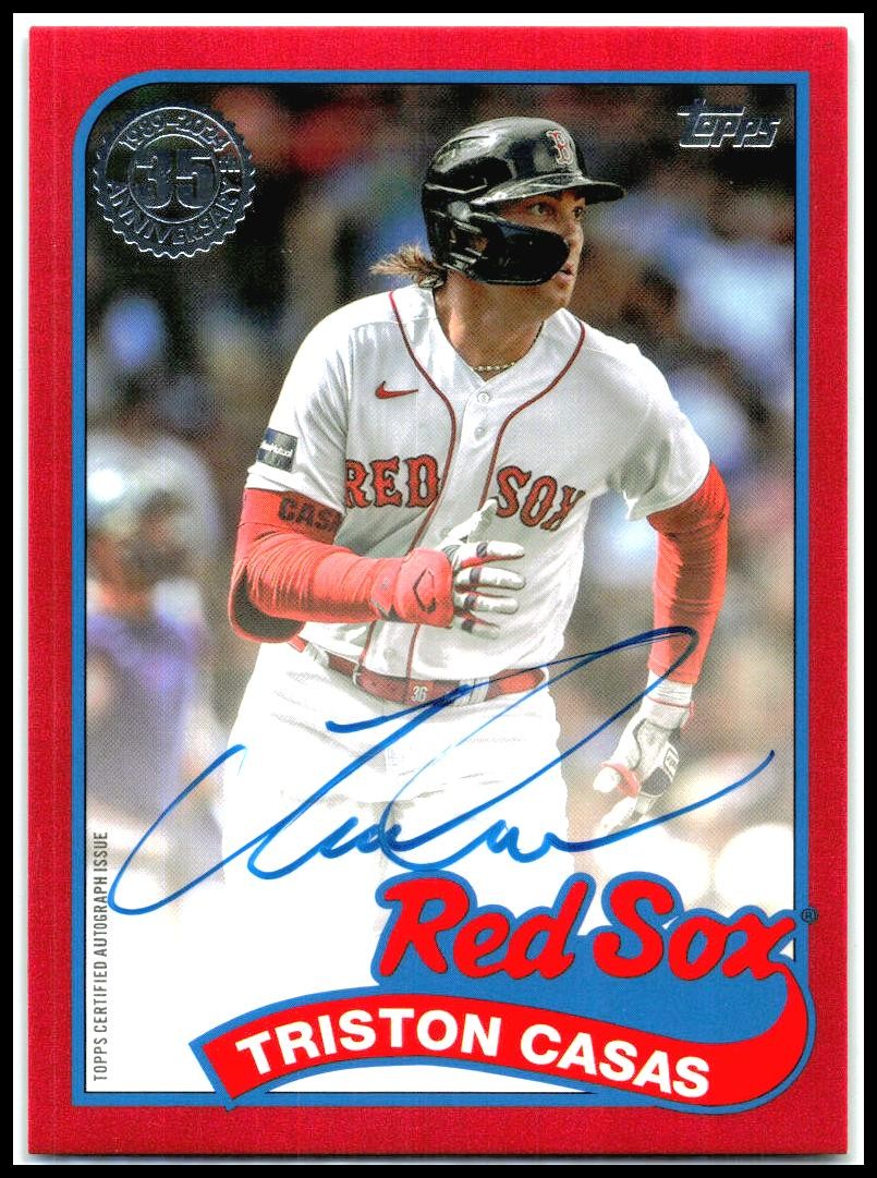 2024 Topps 1989 Topps 35th Anniversary Auto Red # Triston Casas Auto Red Sox