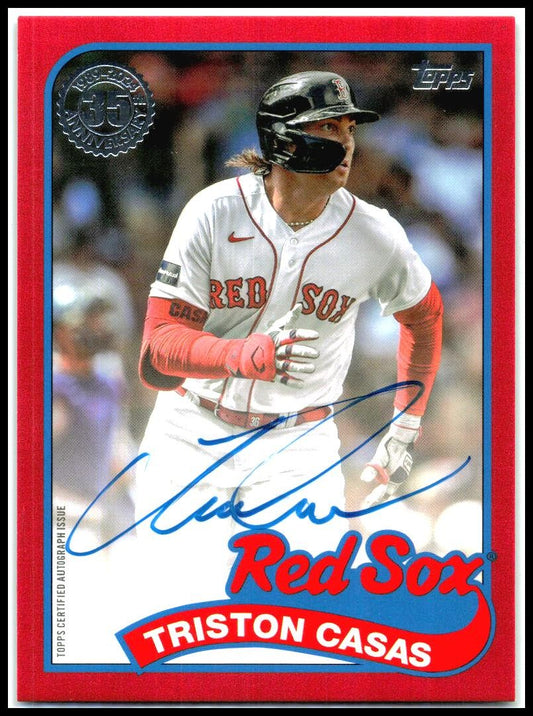 2024 Topps 1989 Topps 35th Anniversary Auto Red # Triston Casas Auto Red Sox