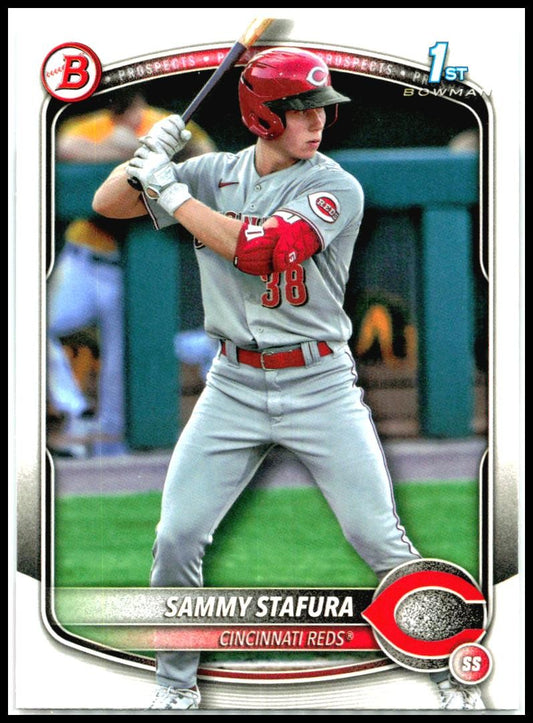 2025 Bowman #BP-100 Sammy Stafura Cincinnati Reds