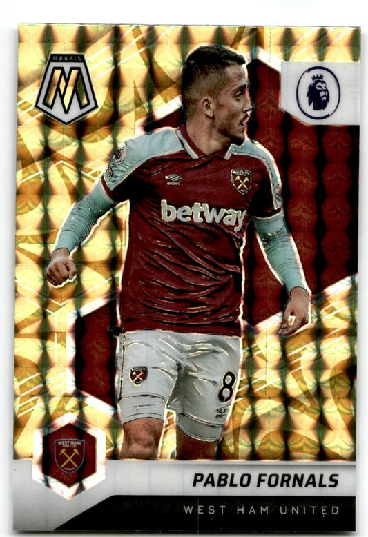 2022 Panini Mosaic Premier League Reactive Gold Pablo Fornals West Ham United