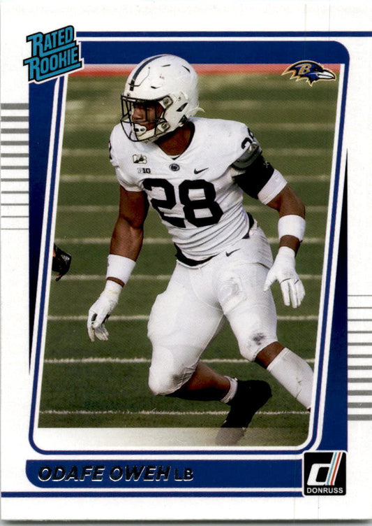 2021 Donruss Rated Rookie #345 Odafe Oweh Rookie Baltimore Ravens.