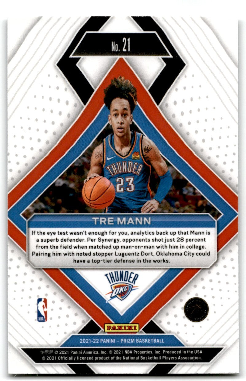 2021-22 Prizm Emergent Tre Mann Oklahoma City Thunder #21
