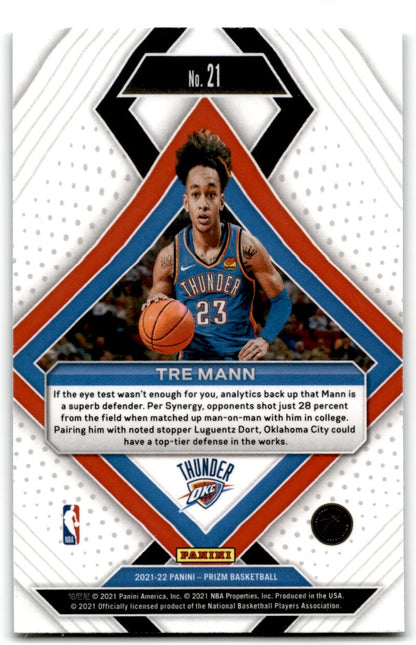 2021-22 Prizm Emergent Tre Mann Oklahoma City Thunder #21