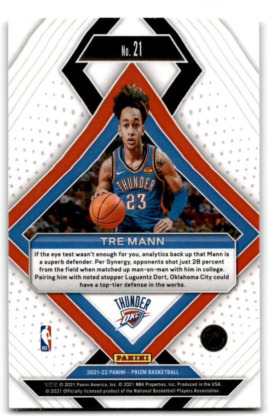 2021-22 Prizm Emergent Tre Mann Oklahoma City Thunder #21