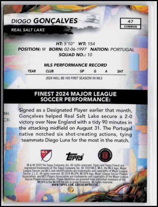 2024 Finest MLS #47 Diogo Gonçalves