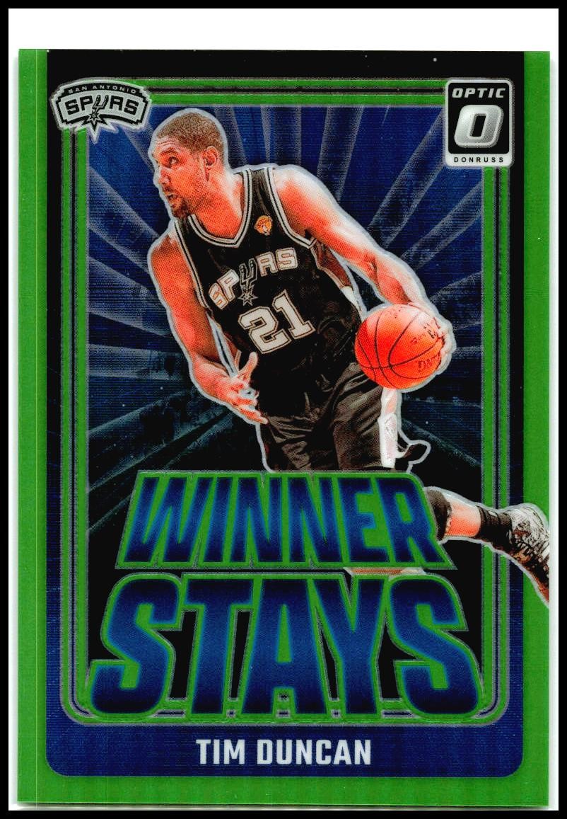 2024-25 Donruss Optic Green Winner Stays #12 Tim Duncan Spurs