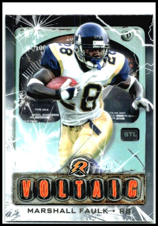 2024 Topps Resurgence Voltaic #V-22 Marshall Faulk St. Louis Rams
