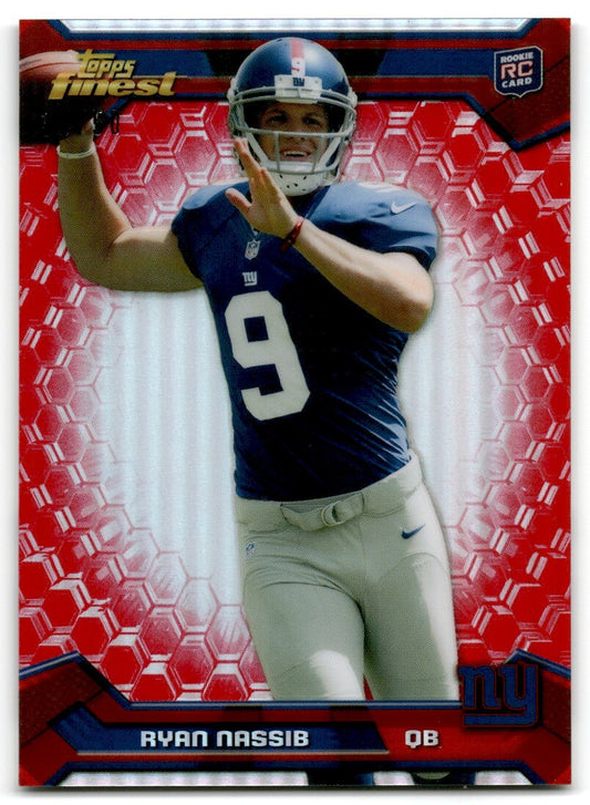 2013 Finest  Red Refractor Ryan Nassib Rookie New York Giants #109