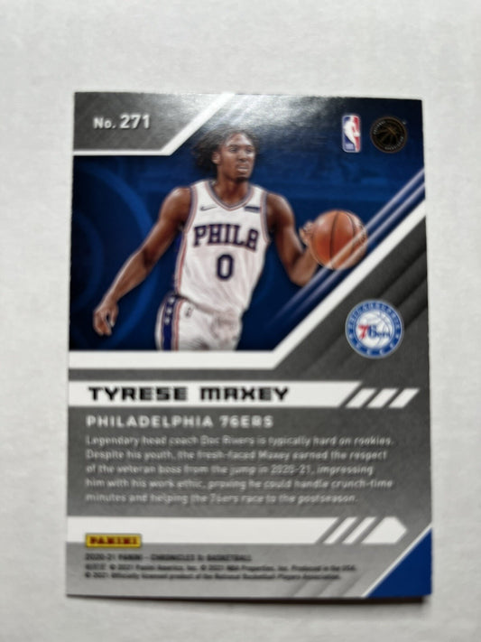 2020-21 Panini Chronicles XR Bronze RC #271 Tyrese Maxey Rookie 76ers