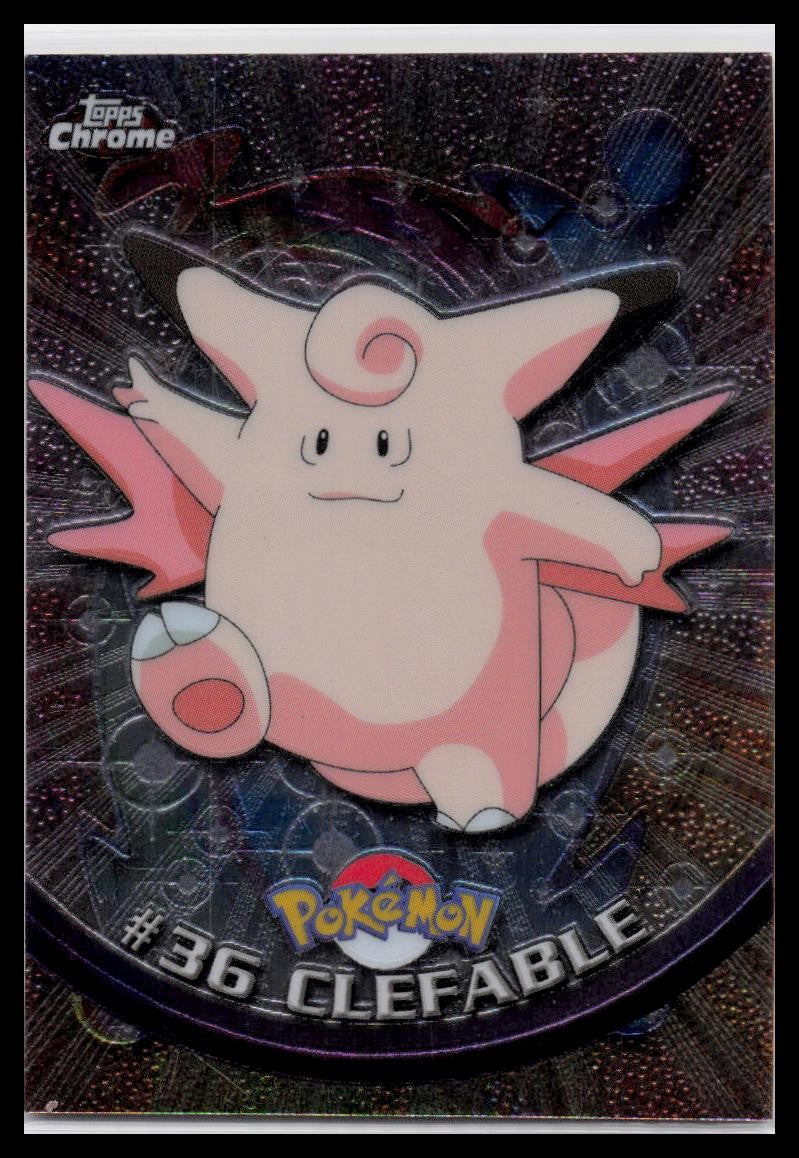 2000 Topps Chrome Pokemon #36 Clefable