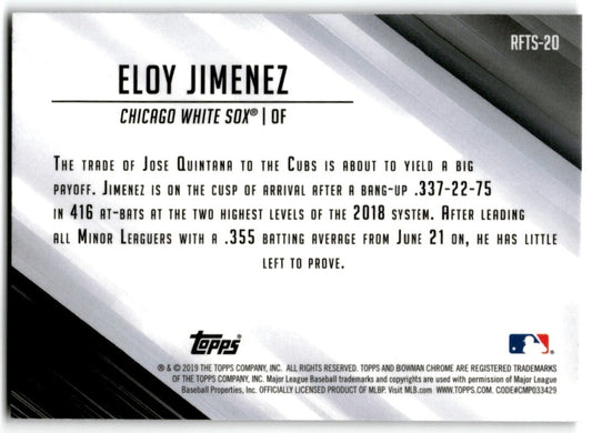 2019 Bowman Chrome Ready for the Show Mega Box Mojo Refractor Eloy Jimenez