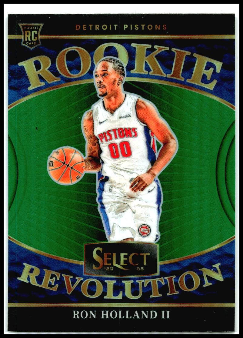 2024-25 Panini Select Rookie Revolution Green Prizms #18 Ron Holland II Pistons