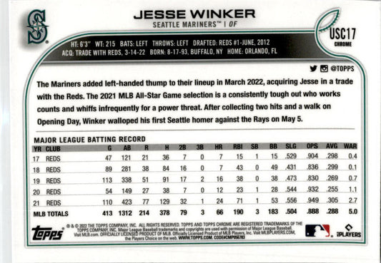 2022 Topps Update Purple #US3 Jesse Winker Seattle Mariners