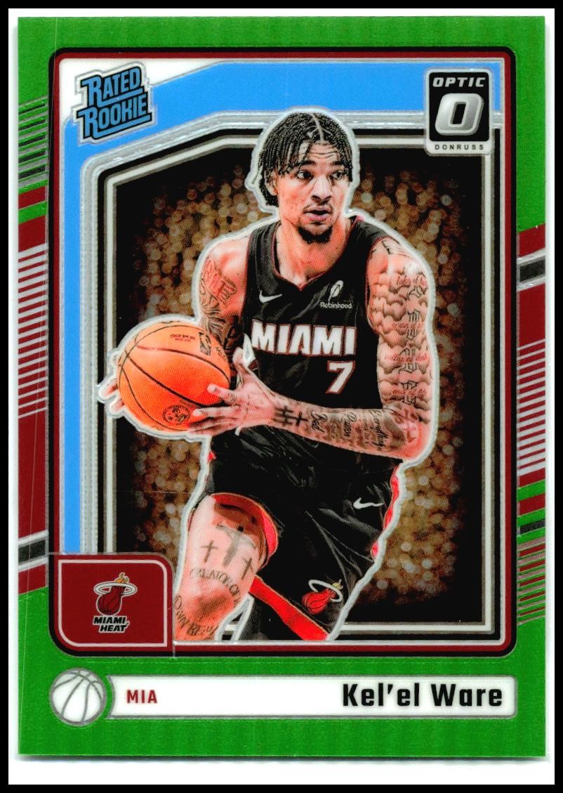 2024-25 Donruss Optic Lime Green #280 Kel'el Ware Rookie #/149 Miami Heat