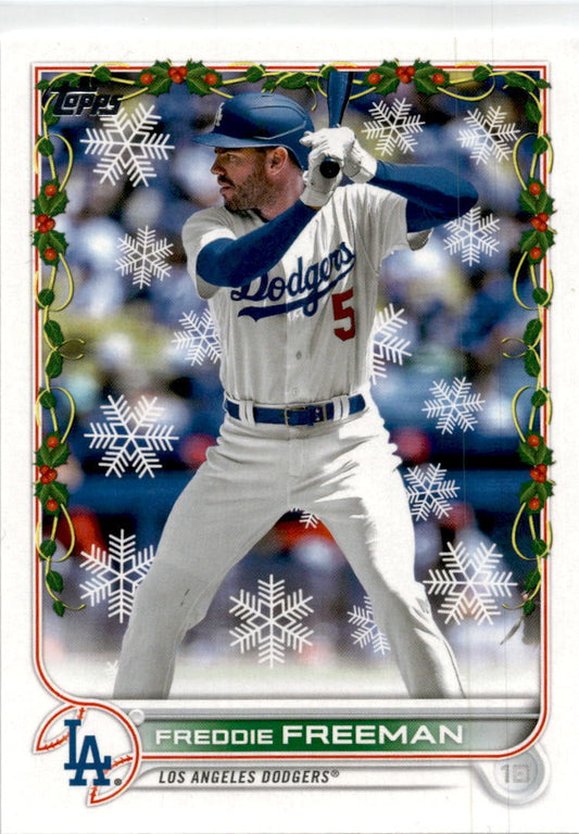 2022 Topps Holiday #HW82 Freddie Freeman Los Angeles Dodgers