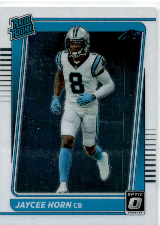 2021 Donruss Optic #243 Jaycee Horn Rookie Carolina Panthers