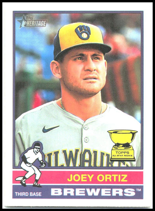 2025 Topps Heritage #207 Joey Ortiz Brewers