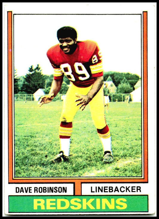 1974 Topps #313 Dave Robinson Washington Redskins
