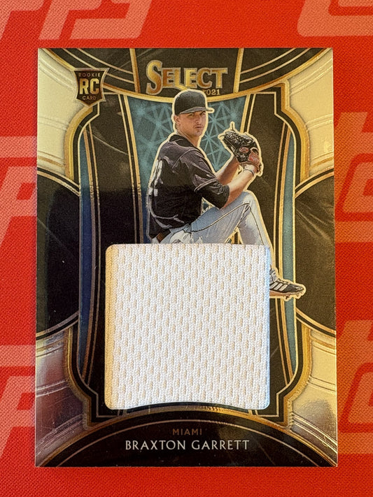 2021 Panini Select Rookie Jumbo Swatch #RJS-BG Braxton Garrett Miami Marlins