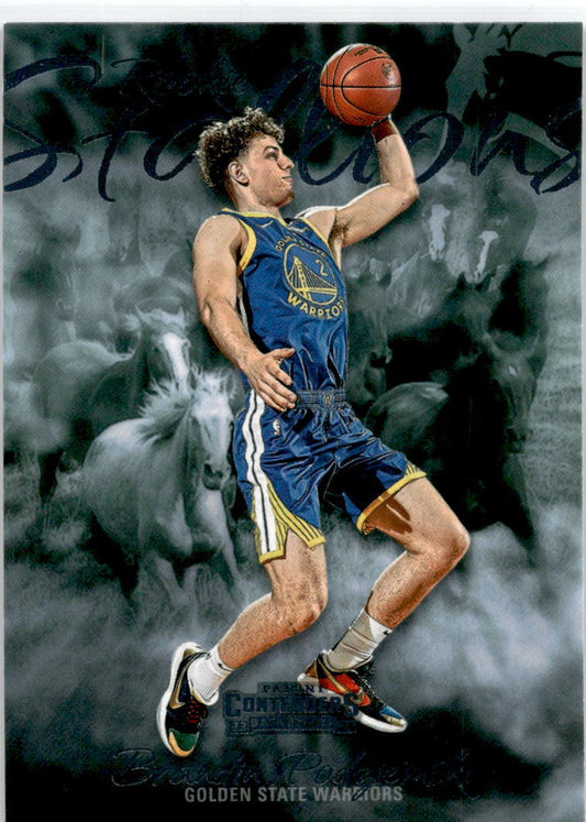 2023-24 Contenders Rookie Stallions #17 Brandia Podziemski Golden State Warriors