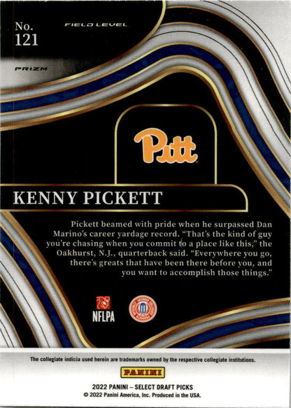 2022 Panini Select Draft Picks #121 Kenny Pickett Pitts / Pittsburgh Steelers