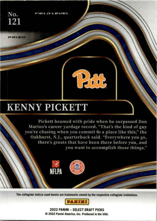 2022 Panini Select Draft Picks #121 Kenny Pickett Pitts / Pittsburgh Steelers