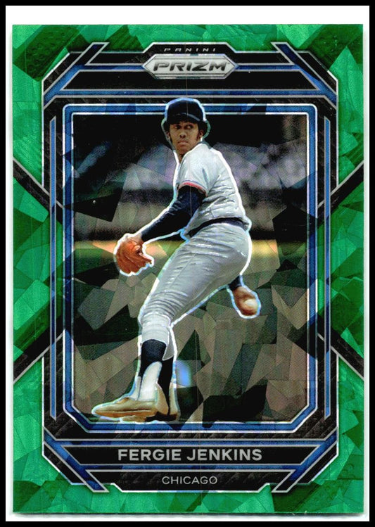 2023 Panini Prizm Green Ice Prizms #290 Fergie Jenkins Chicago Cubs