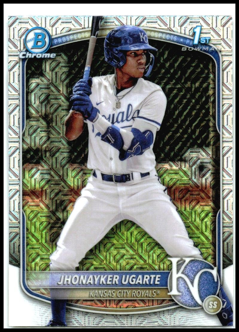 2025 Bowman Chrome Prospects Mojo Refractor #BCP-123 Jhonayker Ugarte Royals
