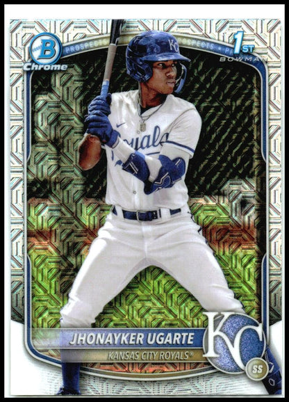 2025 Bowman Chrome Prospects Mojo Refractor #BCP-123 Jhonayker Ugarte Royals